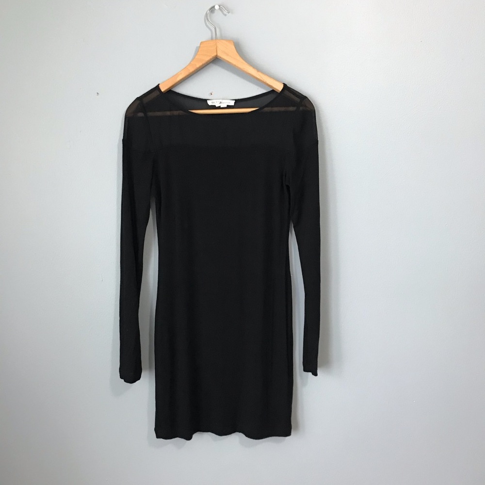 BCBGeneration dress with sheer neck/ shoulder